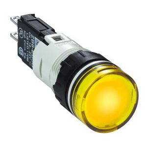 Signaallamp LED Ø16mm 24V IP65 Connector Geel