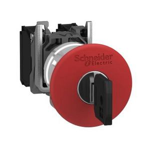 Noodstop vuistslag 40mm Sleutelontgrendeling 22mm 1NC Rood