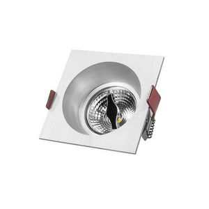 Inbouwarmatuur 50mm vierkant 85x85mm alu