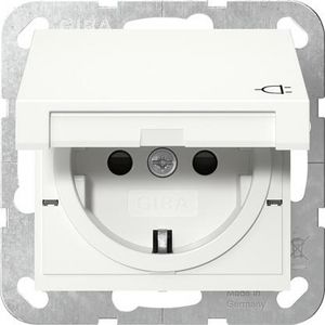 wandcontactdoos met randaarde KD + Safety Plus System 55 zuiver wit m