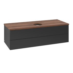 Wastafelonderkast Antao 1200x360x500mm Black Matt Lacquer K21012PD