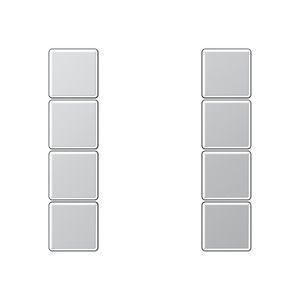Tastafdekking compleet 4-voudig A500 aluminium KNX