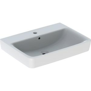 Renova Plan wastafel 65x48cm + kraangat + overloop wit