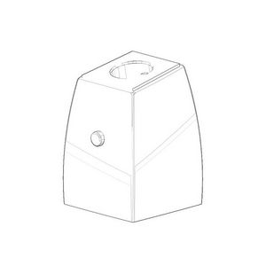 Aansluiting 53,7x53,7x77,1mm chr