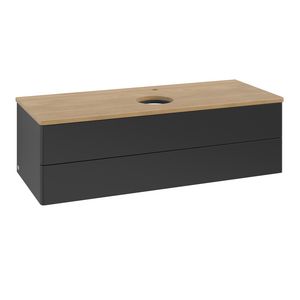 Wastafelonderkast Antao 1200x360x500mm Black Matt Lacquer K21051PD