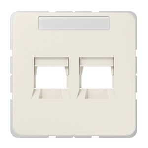 Afdekking wit voor mod.jack 2-voudig CD500