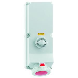 Wandcontactdoos 6h 125A 4P 400V IP67 460x180 A/V Ni