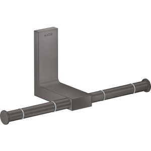 AXOR Universal Rectangular dubbele closetrolhouder Brushed Black Chrome