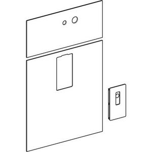 Frontafw. MLith wastafel breedte 73 cm glas umb 242.662.SJ.1