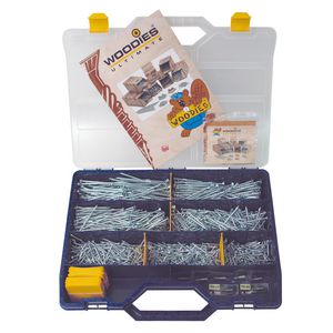 Assortimentskoffer incl 1200 schroeven verzinkt assorti