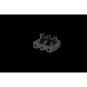 Steker inbouw 3-polig female zwart (AC160 BU/ 3s female) VVE=200