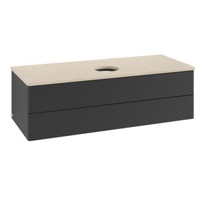Wastafelonderkast Antao 1200x360x500mm Black Matt Lacquer K21113PD