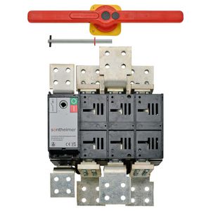 Hoofdschakelaar nood-uit 3150A 3P bodemmontage met as/hendel