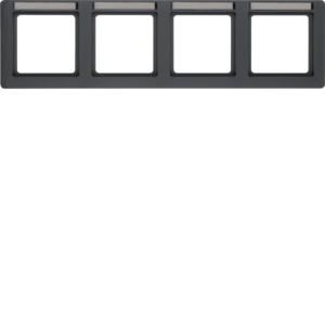 Afdekraam 4v horizont. tekstveld berker Q.1 antraciet