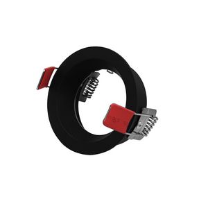 Inbouwarmatuur 50mm rond ø75mm zwart