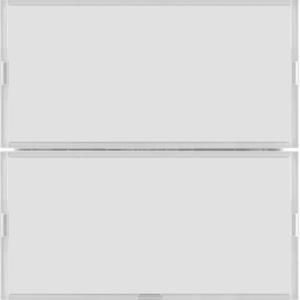 Drukknop opzetmodule 2-v tekstv. berker S/B wit/polarwit