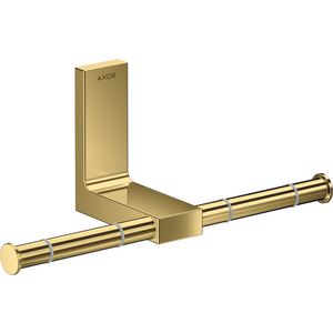 AXOR Universal Rectangular dubbele closetrolhouder Polished Gold Optic