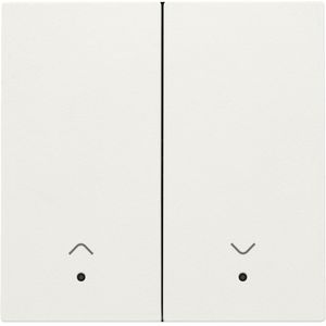 Afwerkingsset lens dubbele elektr. rolluiksch. white