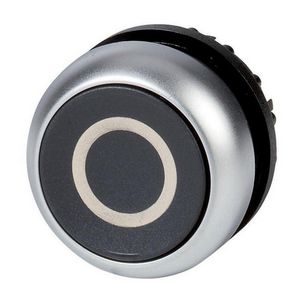 Drukknop vlak zwart 0 terugverend M22-D-S-X0 VVE=10