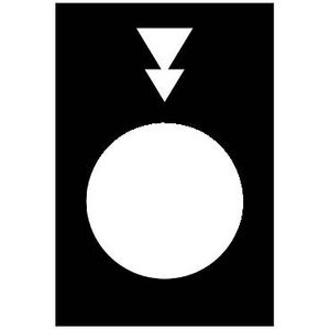 Etiket 30x40mm Markering symbool Zwart Harmony XAC VVE=10