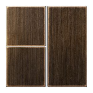 Tastafdekking compleet 3voudig LS messing ant. KNX