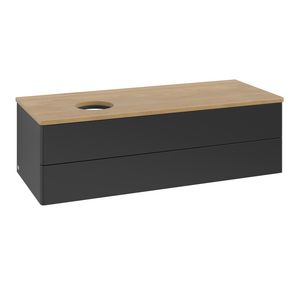 Wastafelonderkast Antao 1200x360x500mm Black Matt Lacquer K22011PD