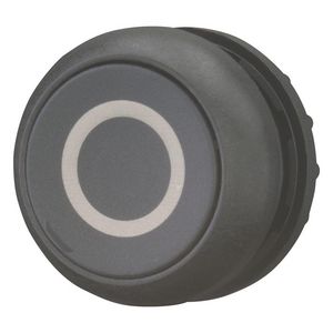 Drukknop vlak zwart 0 terugverend M22S-D-S-X0 VVE=10