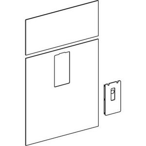 Frontafw. MLith wastafel breedte 73 cm glas umb 242.702.SQ.1