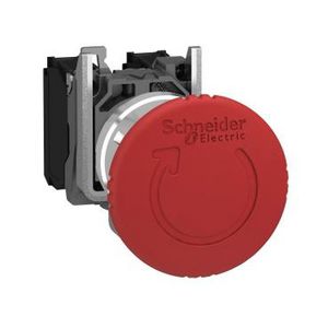 Noodstop vuistslag 40mm Draaiontgrendeling 22mm 2NC+1NO Rood