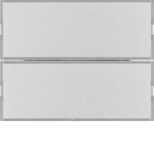 Drukknop opzetmodule 2-v tekstv. berker K aluminium