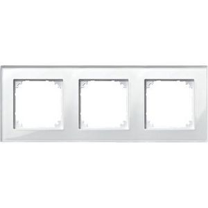 Afdekraam M-Elegance 3-voudig Glas Briljantwit Systeem M