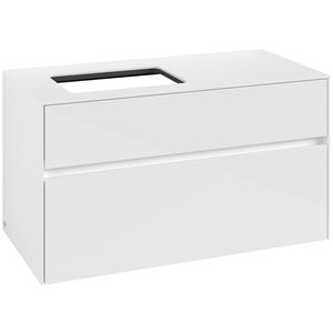 Wastafelonderkast Collaro 1000x548x500mm Glossy White C110B0DH