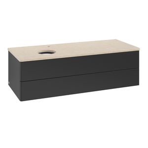 Wastafelonderkast Antao 1200x360x500mm Black Matt Lacquer K22053PD