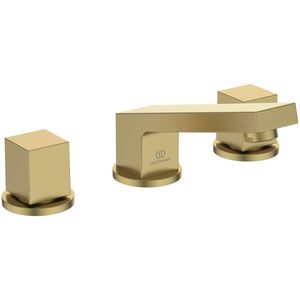 Wastafelmengkraan 3-gats 5l/min m. waste brushed gold Extra