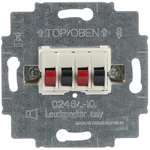 Inbouw luidsprekeraansluiting 2x steek wit (0248/02-101)