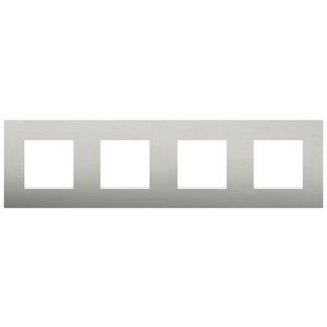 4-voudig afdekplaat hoh 71mm Pure stainless steel
