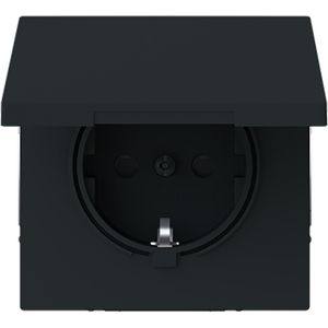 Wandcontactdoos randaarde kv kd cpl inb art-matzwart (20 EUKBR-45M)