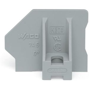 Eindplaat met flens grijs 745-345 VVE=50