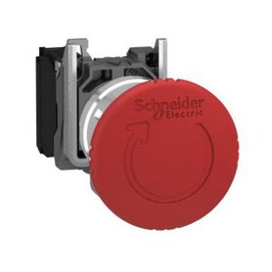 Noodstop vuistslag 40mm Draaiontgrendeling 22mm 1NC Rood