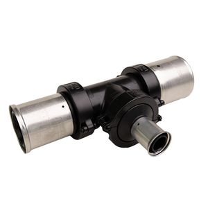 T-koppeling verlopend persaansluiting 11PK 75x32x32mm kunststof