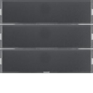 Drukknop opzetmodule 3-v tekstv. berker K antraciet