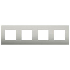4-voudig afdekplaat hoh 71mm Pure stainless steel
