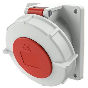 Inbouwwandcontactdoos 32A 5-polig  6H 400V IP67 TwinCONTACT