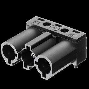 Steker 3-polig male zwart (AC166 GSTLH/ 3 zw) VVE=500