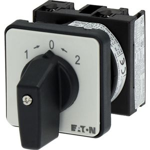 Omschakelaar 2 cont. 20A frontpl:2>0<1 45° 019863