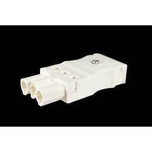 Steker 3-polig male wit (AC166 GSTPF/ 3 w) VVE=200