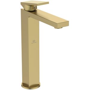 Wastafelmengkraan verhoogd 5l/min m. waste brushed gold Extra