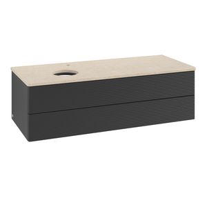 Wastafelonderkast Antao 1200x360x500mm Black Matt Lacquer K22153PD