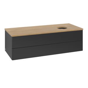Wastafelonderkast Antao 1200x360x500mm Black Matt Lacquer K23011PD