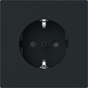 Wandcontactdoos randaarde clips inb art-matzwart Safety+ (20 EUCB-F-45M)